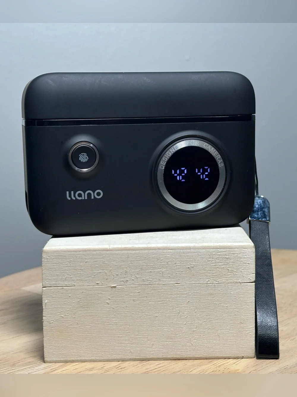Milano Black Dual Camera Battery Charger with Wrist Strap